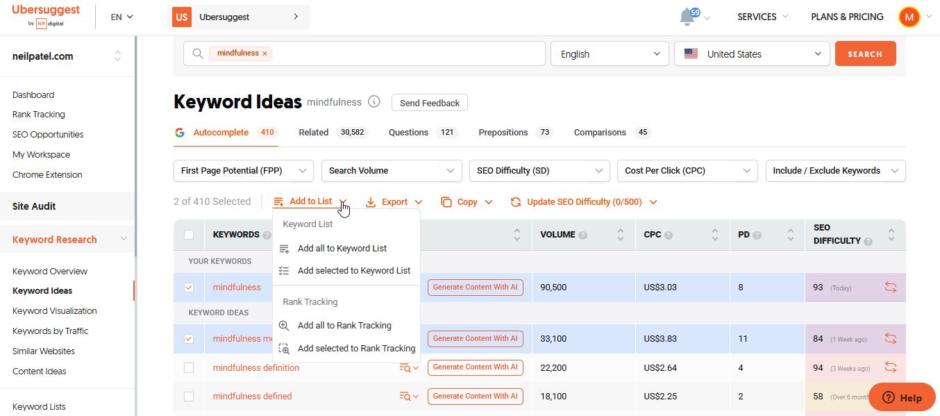 keyword ideas add to list or add to rank tracking.jpg
