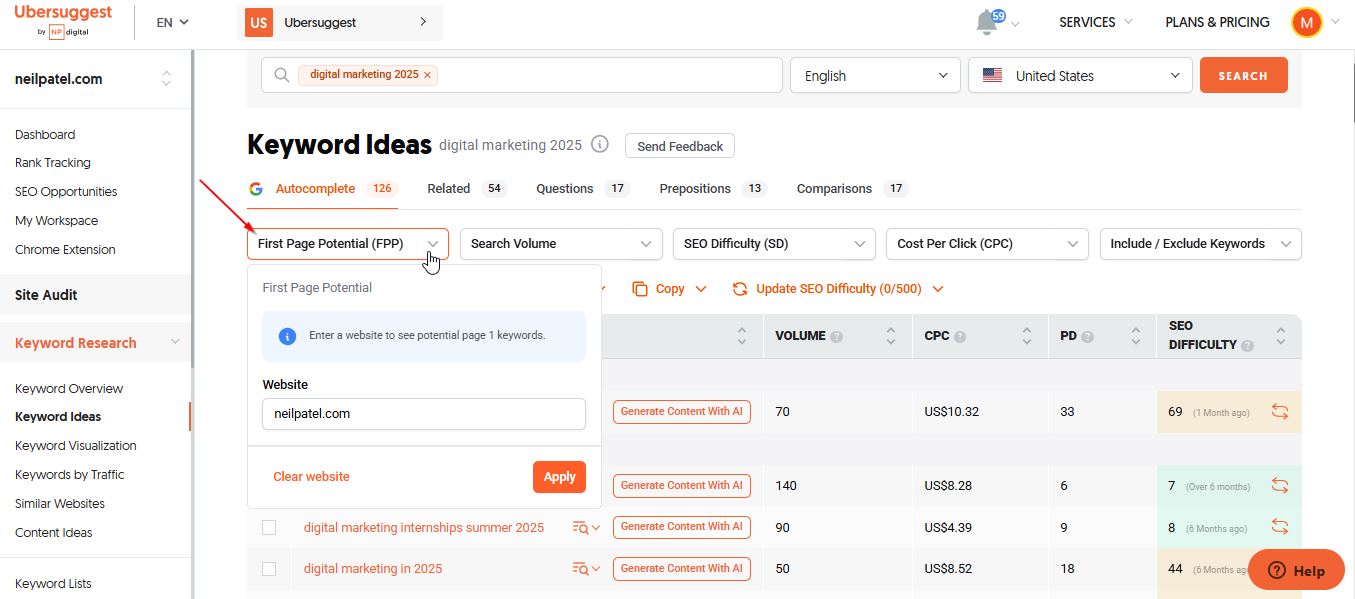 keyword ideas first page potential.jpg