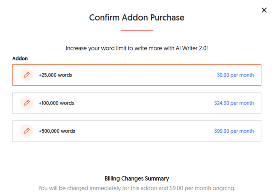 Confirm the purchase