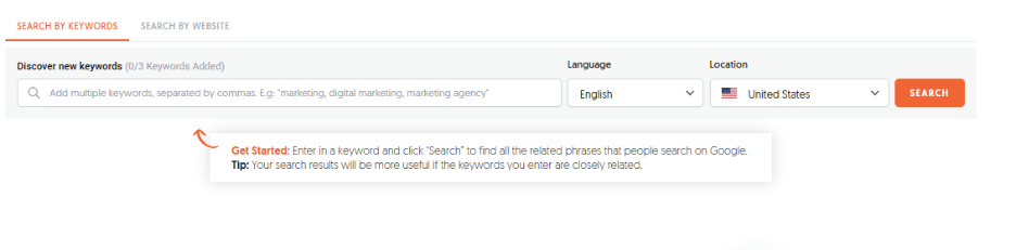 Use the keyword ideas feature to find profitable keywords