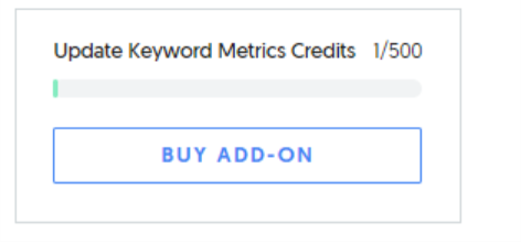 Update Keyword Metrics Credits Add-On
