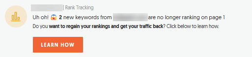image6 - Alert showing that two keywords from neilpatel.com dropped from page one rankings. .png
