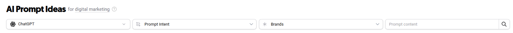 Filters available in the AI Prompt report.